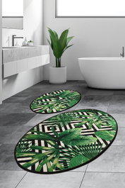 Mijölnir Juego de alfombrillas de baño Tropic Djt Multicolor de 2 piezas